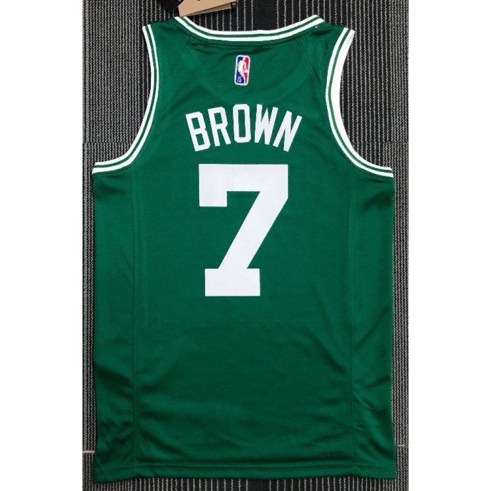 Men's Boston Celtics Jaylen Brown #7 Green 2021/22 Diamond Swingman Jersey - Icon Edition-Pro Kit Vault | Brand New 26/27 Sports Jerseys